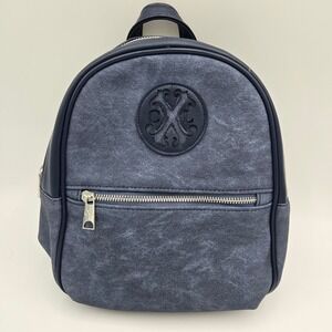 CXL By Christian Lacroix Denim Look Mini Backpack Navy Blue‎ Convertible Straps